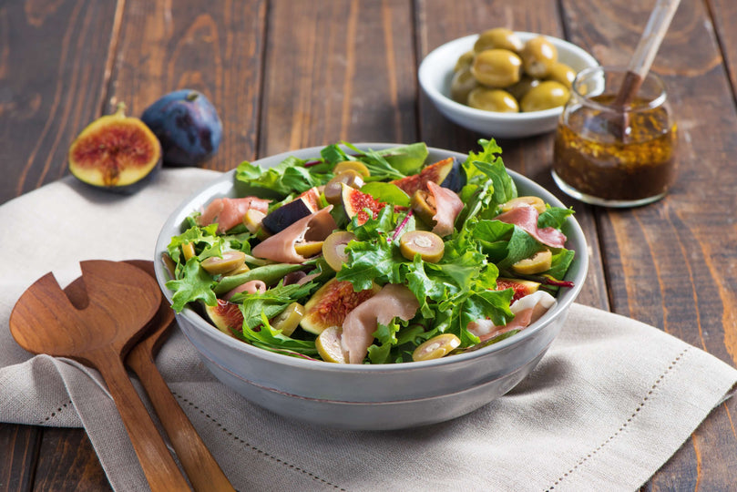Fig Salad with Bleu Cheese Olives