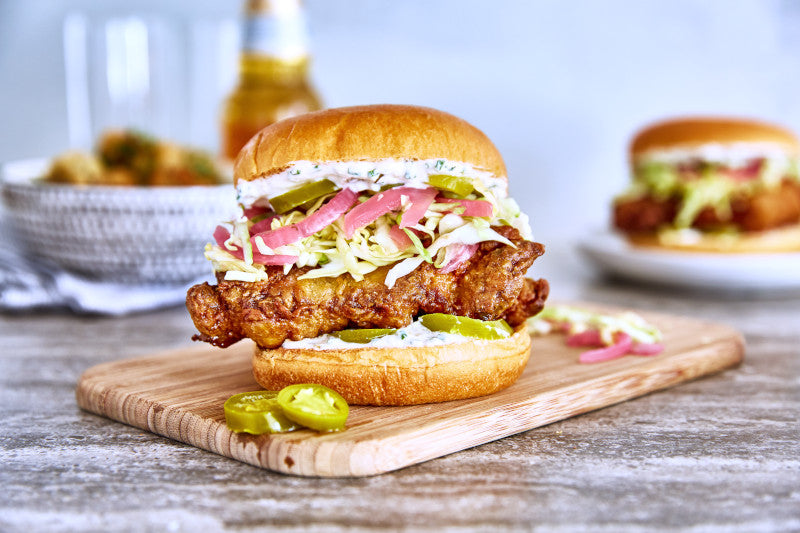 Jalapeño Brined Fried Chicken Sandwiches