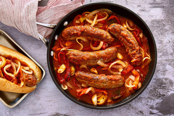 Sausage Sandwiches with Peppers and Onions 