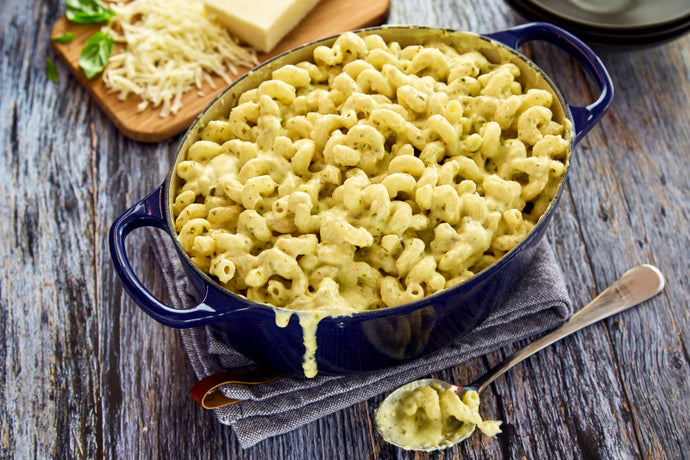 Stovetop Pesto Mac and Cheese