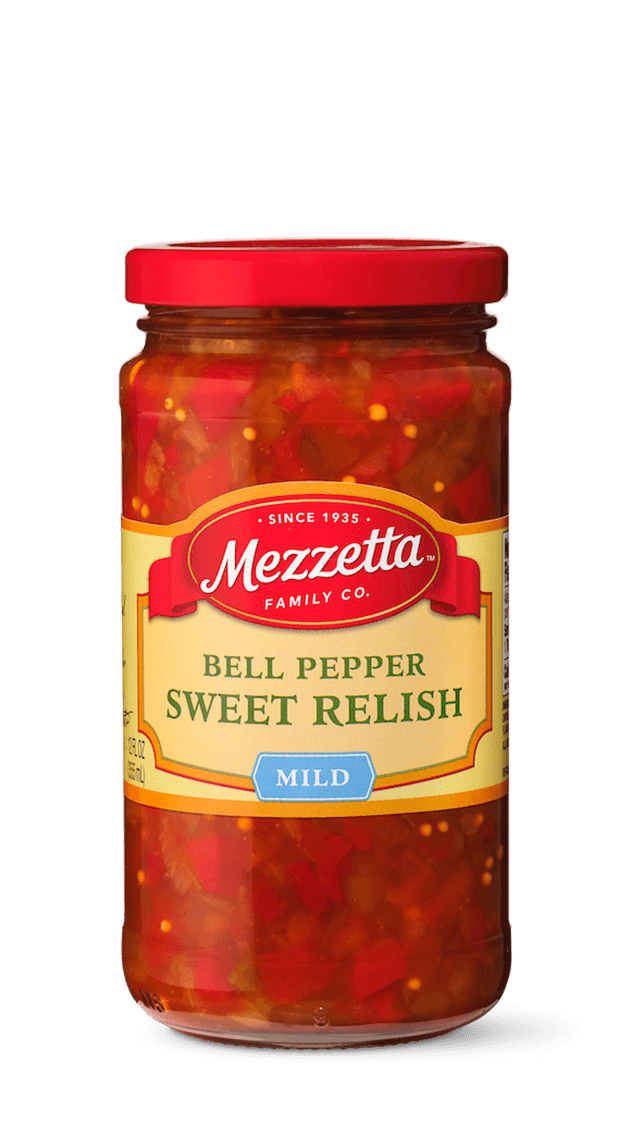 Jar of Mezzetta Bell Pepper Sweet Relish