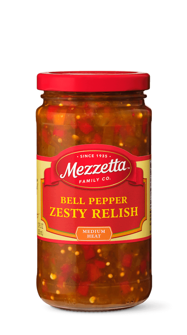 Jar of Mezzetta Bell Pepper Zesty Relish