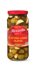 Load image into Gallery viewer, Jar of Mezzetta Jalapeno Garlic Olives

