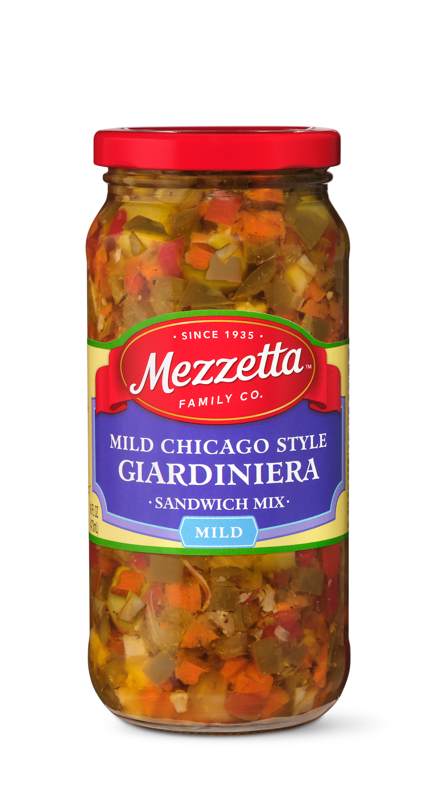 Mezzetta Chicago-Style Italian Sandwich Mix, Mild Giardiniera - 16 oz bottle