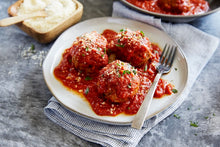 Load image into Gallery viewer, Small plate with three Napa Valley meatballs
