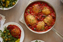 Load image into Gallery viewer, One Pan Chicken Cacciatore with a side salad
