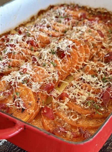 Fresno Chili and Brown Butter Sweet Potatoes