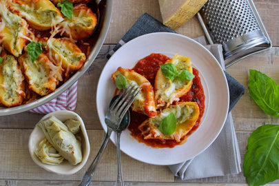 Artichoke and Ricotta Stuffed Shells