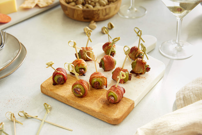 Bacon Wrapped Date Stuffed Olives