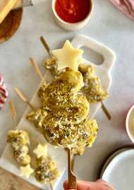 Cheesy Pesto Pizza Trees