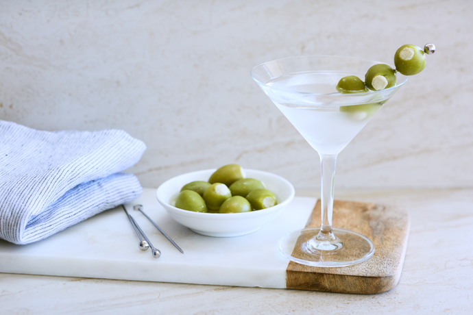 Italian Gorgonzola Stuffed Olive Martini