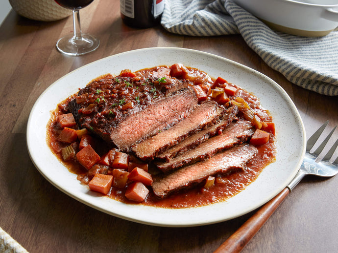 Red Wine and Marinara Braised Beef Brisket