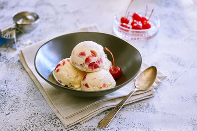 Homemade No-Churn Cherry Ice Cream