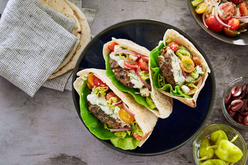 Greek Lamb Pita Burgers