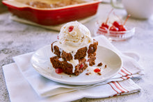Load image into Gallery viewer, Two brownies topped with vanilla ice cream
