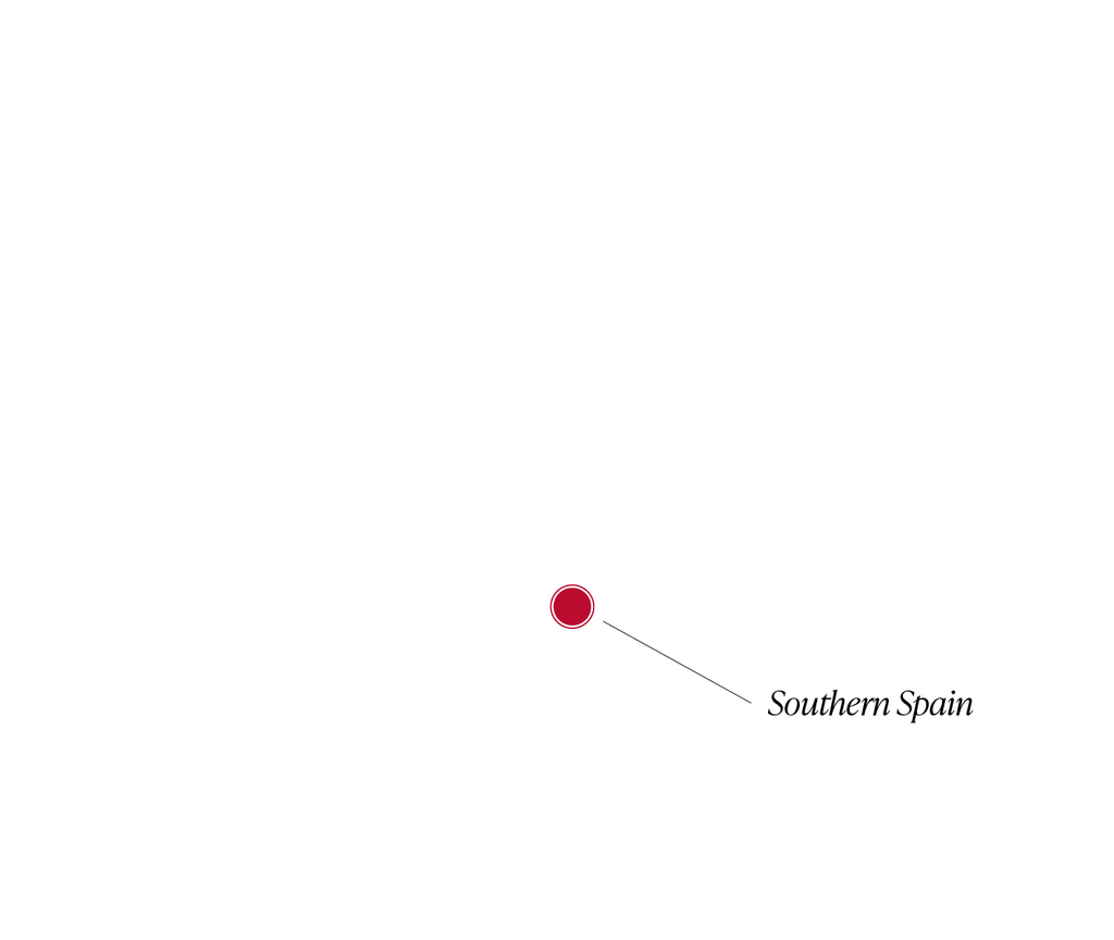 Map of Spain with Southern Spain highlighted
