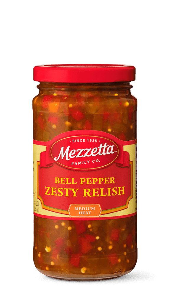 Jar of Mezzetta Bell Pepper Zesty Relish