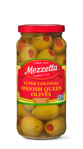 Super Colossal Spanish Queen Olives Pimiento Stuffed – Mezzetta Super Colossal Spanish Queen Olives Pimiento Stuffed – Mezzetta